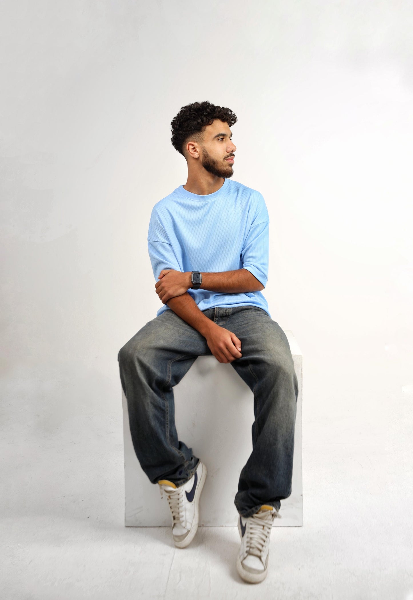 TOPLYN TEXTURED KNIT TEE