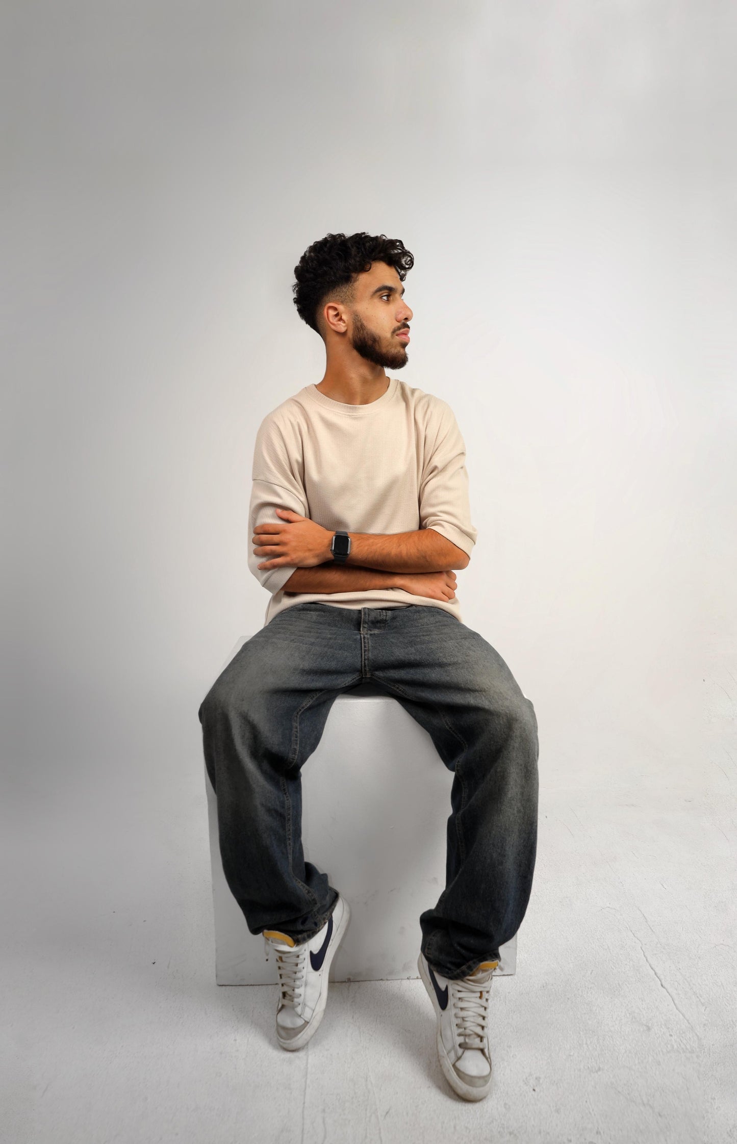 TOPLYN TEXTURED KNIT TEE